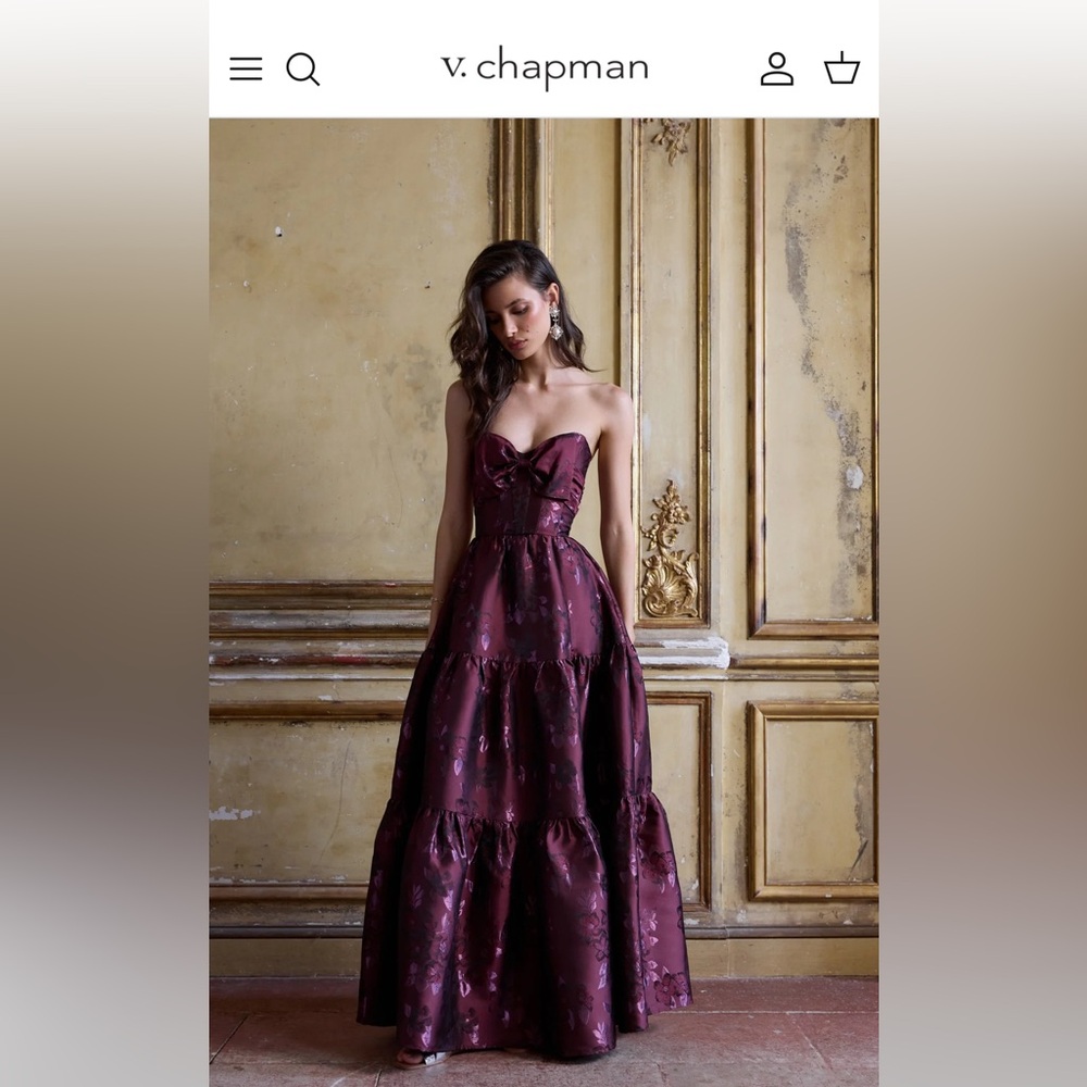 V. Chapman Strapless Plum Dress